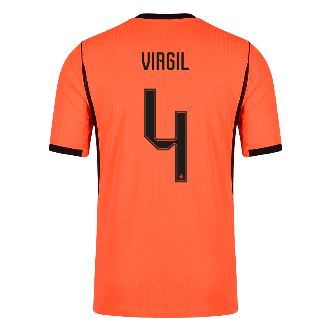 VIRGIL #4 Netherlands Játékos Verzió Hazai Mez Világbajnoki 2026 Narancs