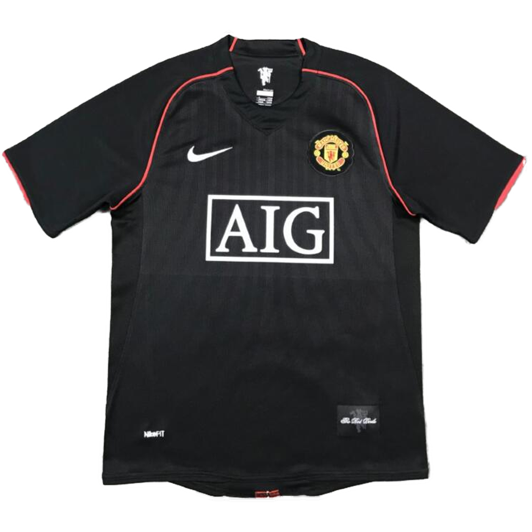 RONALDO #7 Manchester United Idegenbeli Retro Futball Mez 2007/08 Fekete