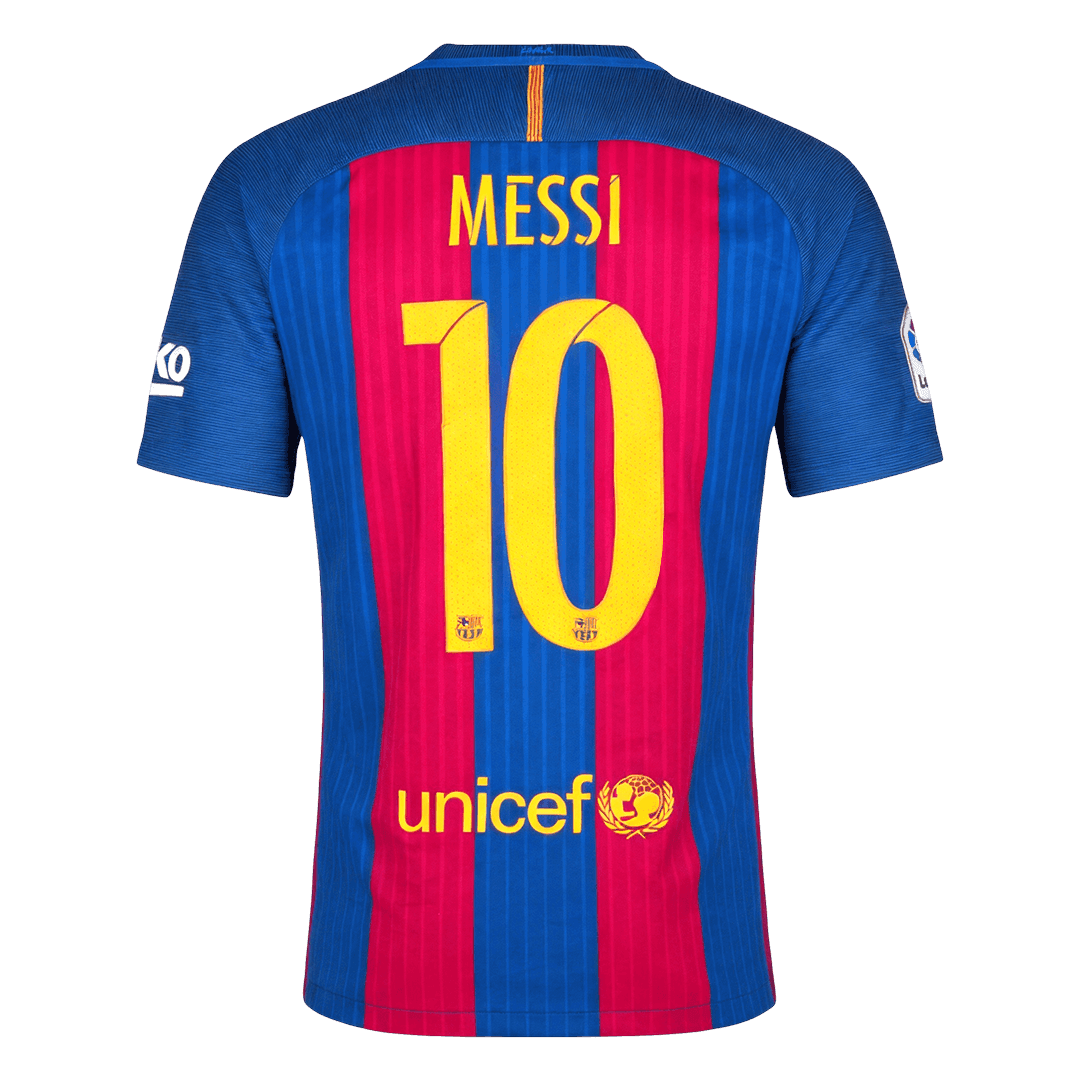 MESSI #10 Barcelona Hazai Retro Futball Mez 2016/17 Piros&Kék