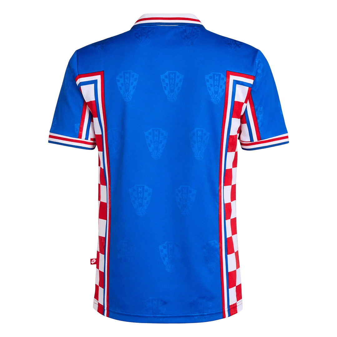 Croatia Idegenbeli Retro Futball Mez 1998 Kék