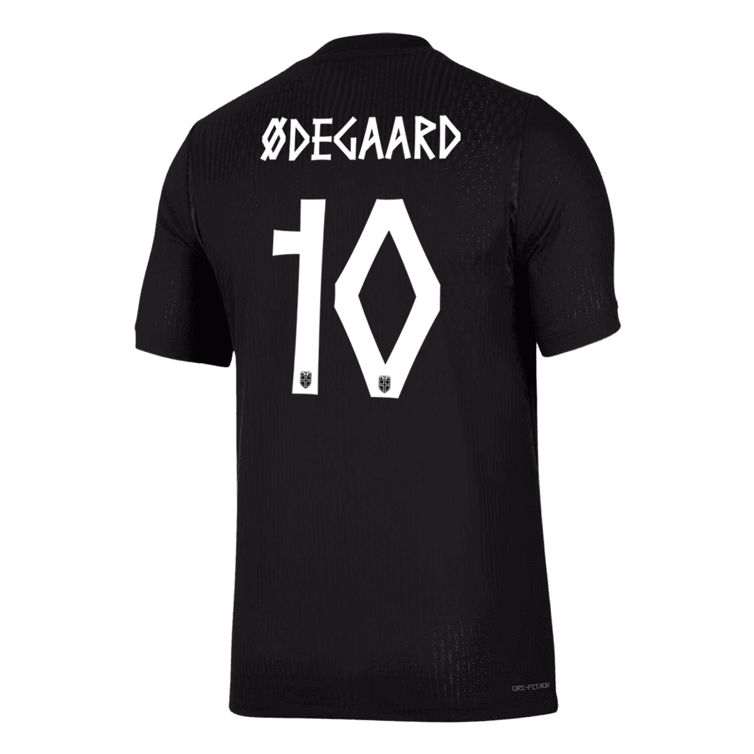 ØDEGAARD #10 Norvégia Játékos Verzió Idegenbeli Mez Világbajnoki 2026 Fekete