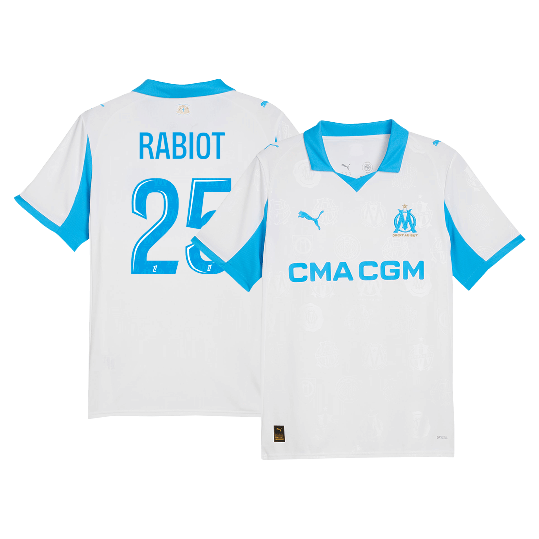 RABIOT #25 Marseille Otthon Mez 2025/26 Fehér