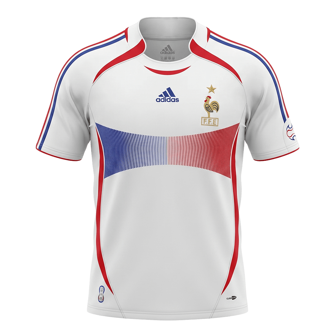France Idegenbeli Retro Futball Mez 2006 Fehér
