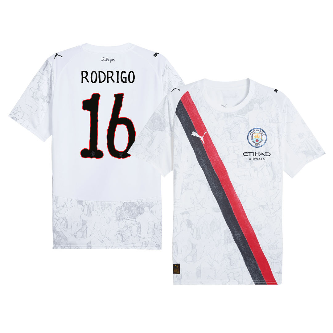 RODRIGO #16 Manchester City Futball Mez 2025/26 Fehér