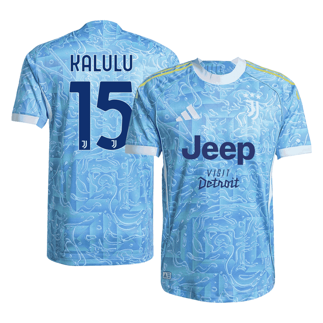 KALULU #15 Juventus Játékos Idegenbeli Mez 2025/26 Kék