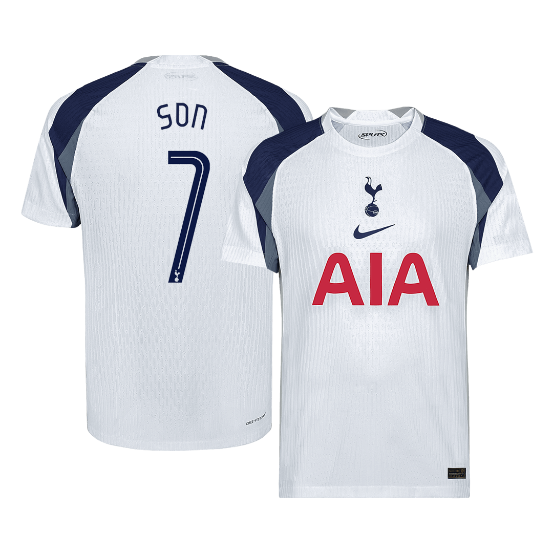 SON #7 Tottenham Hotspur Játékos Otthon Mez 2025/26 Fehér - UCL