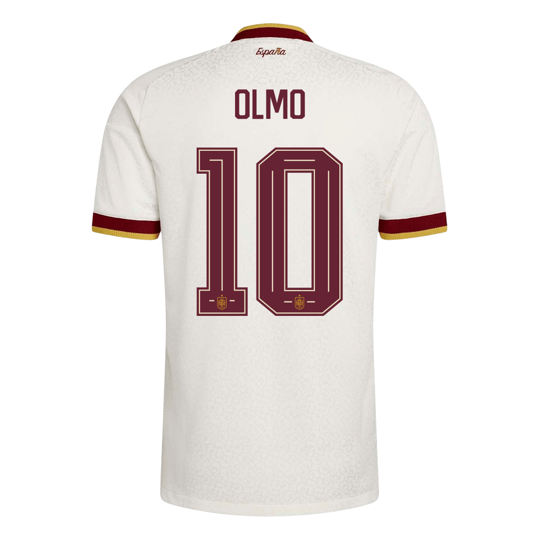 OLMO #10 Spain Játékos Verzió Idegenbeli Mez Világbajnoki 2026 Fehér