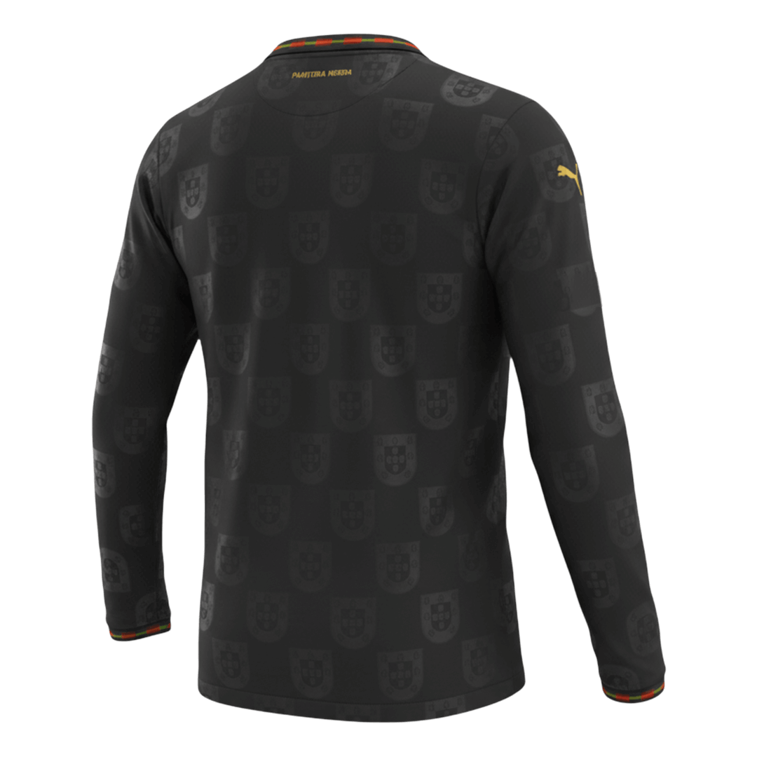 Portugal Hosszú Ujjú Mez 2026 Fekete