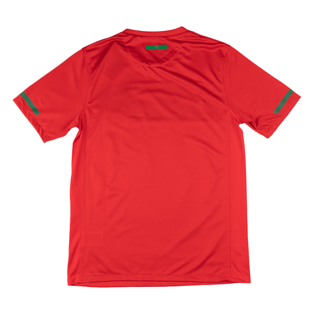 Portugal Otthon Retro Futball Mez 2010 Piros