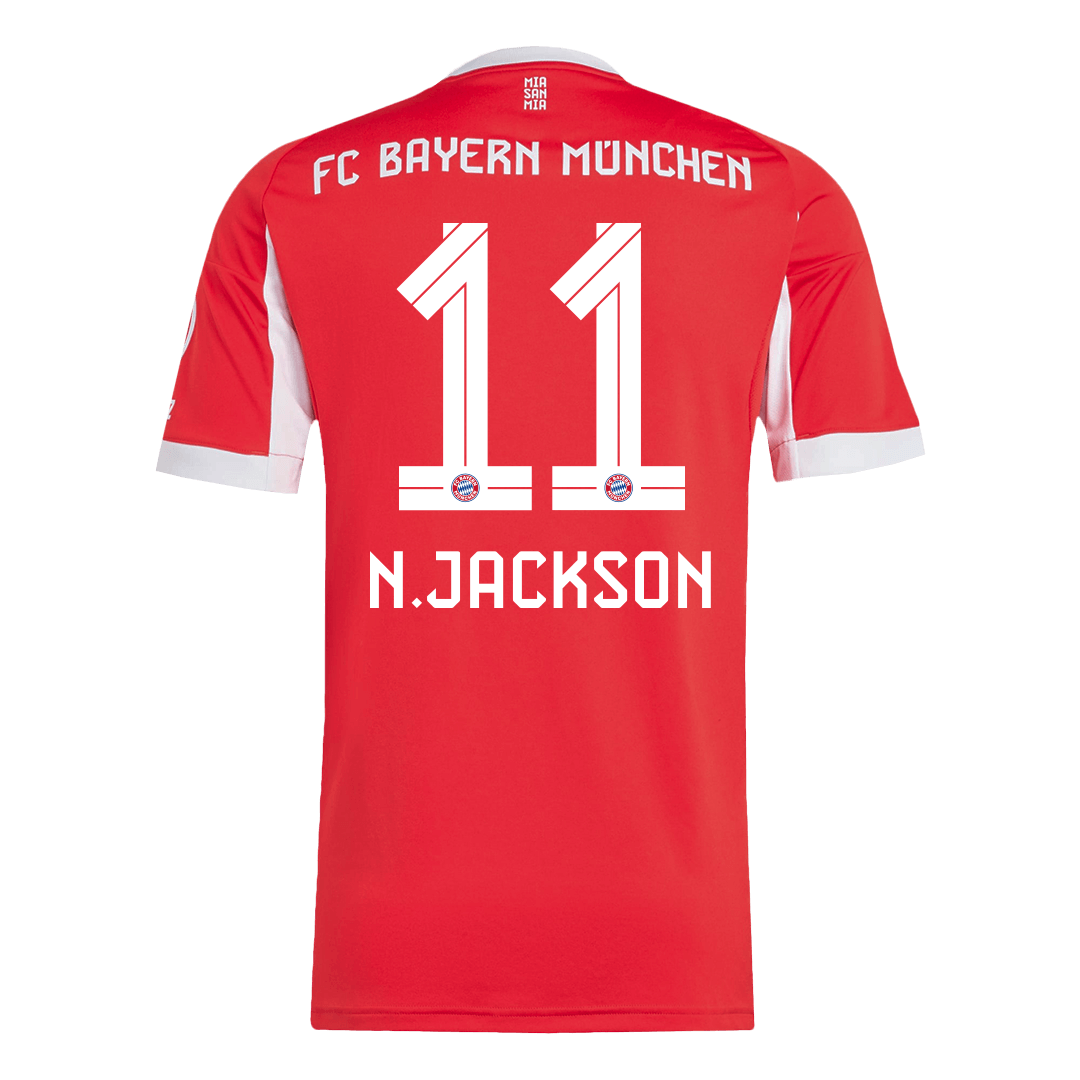 N.JACKSON #11 Bayern Munich Otthon Mez 2025/26 Piros