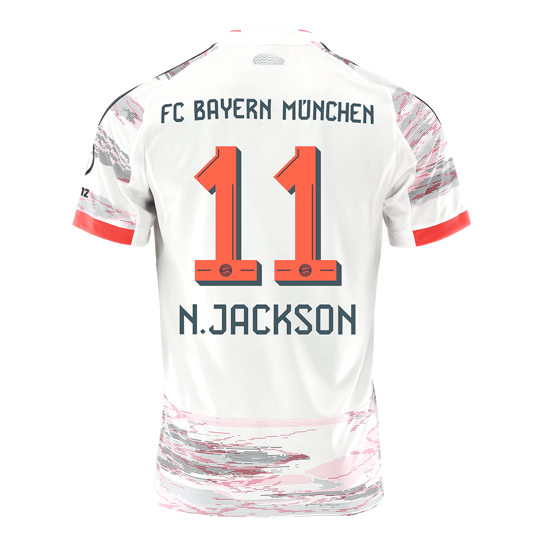 N.JACKSON #11 Bayern Munich Idegenbeli Mez 2025/26 Fehér