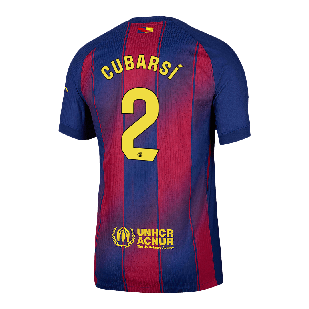 CUBARSÍ #2 Hiteles Barcelona Otthon Soccer Mez 2025/26 Piros&Kék