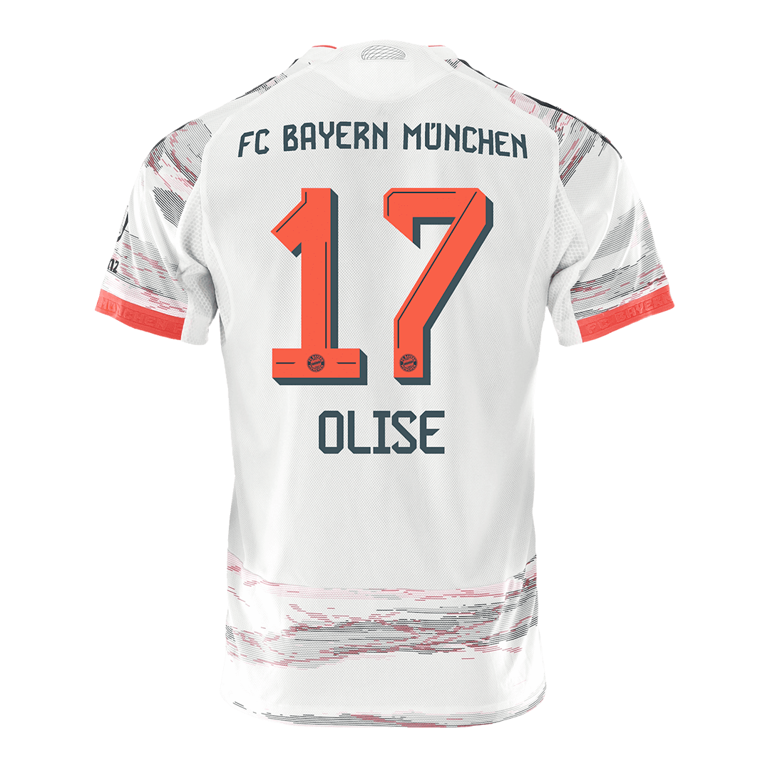 OLISE #17 Bayern Munich Játékos Idegenbeli Mez 2025/26 Fehér