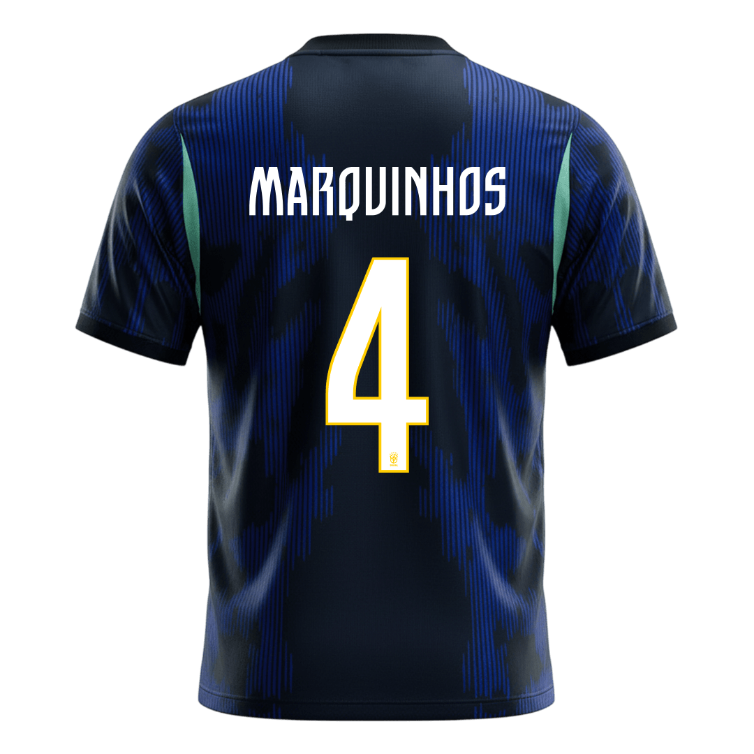 MARQUINHOS #4 Brazil Idegenbeli Mez 2026 Sötétkék