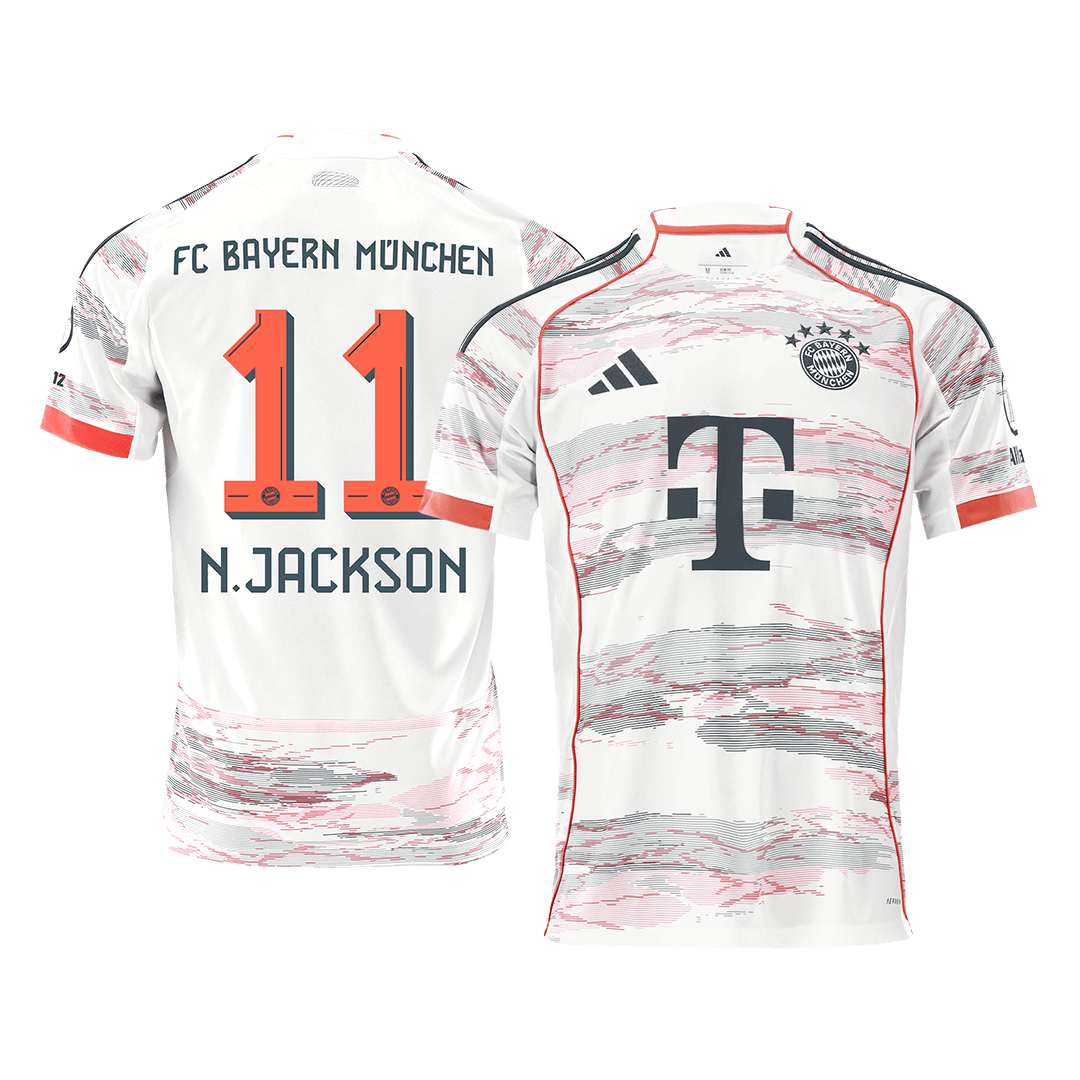 N.JACKSON #11 Bayern Munich Idegenbeli Mez 2025/26 Fehér