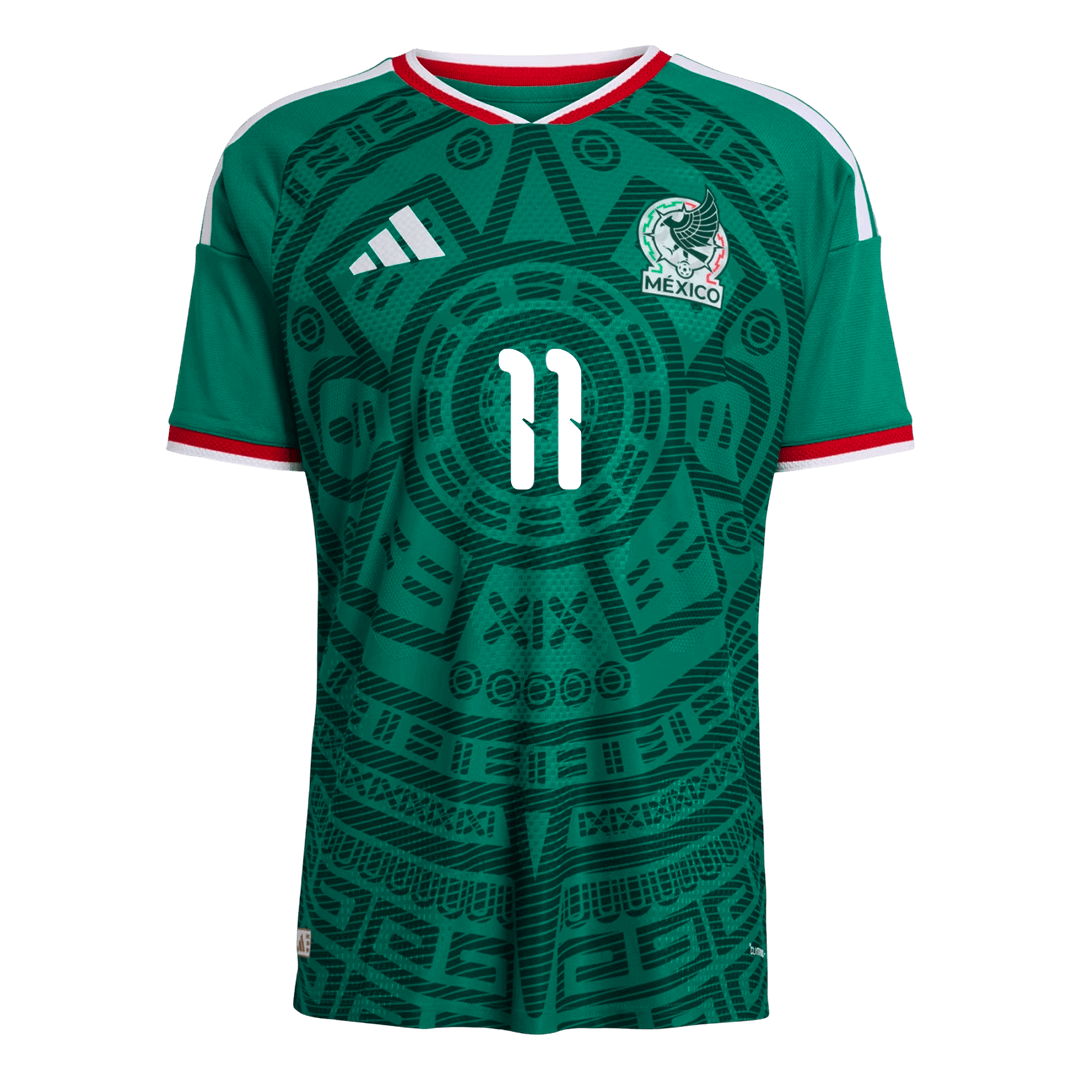 S.GIMENEZ #11 Mexico Játékos Verzió Hazai Világbajnoki Mez 2026 Zöld
