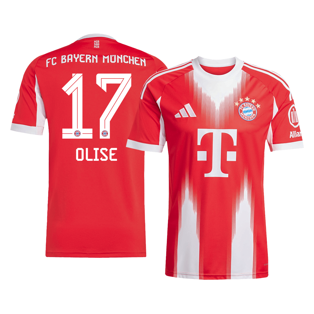 OLISE #17 Bayern Munich Otthon Mez 2025/26 Piros
