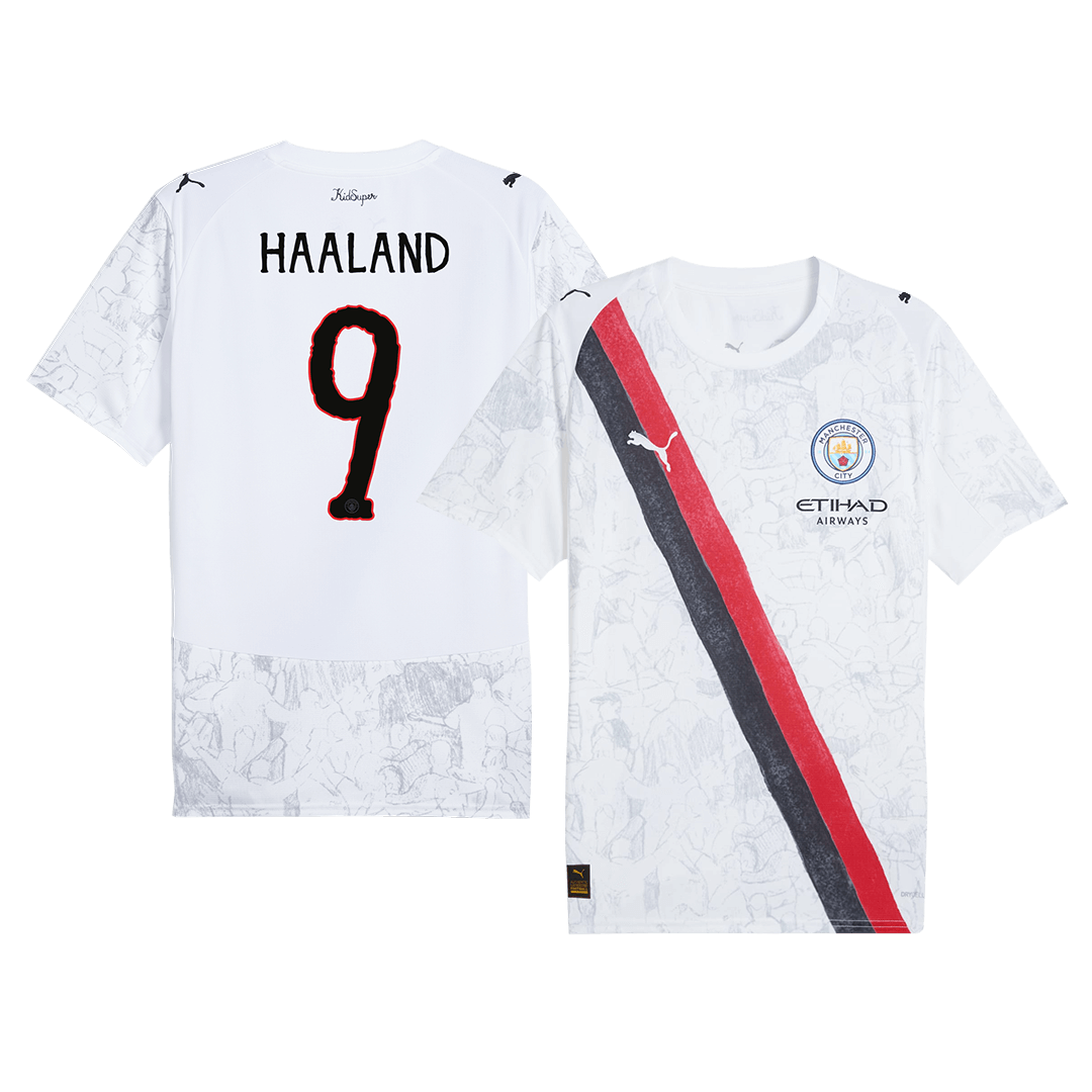 HAALAND #9 Manchester City Futball Mez 2025/26 Fehér