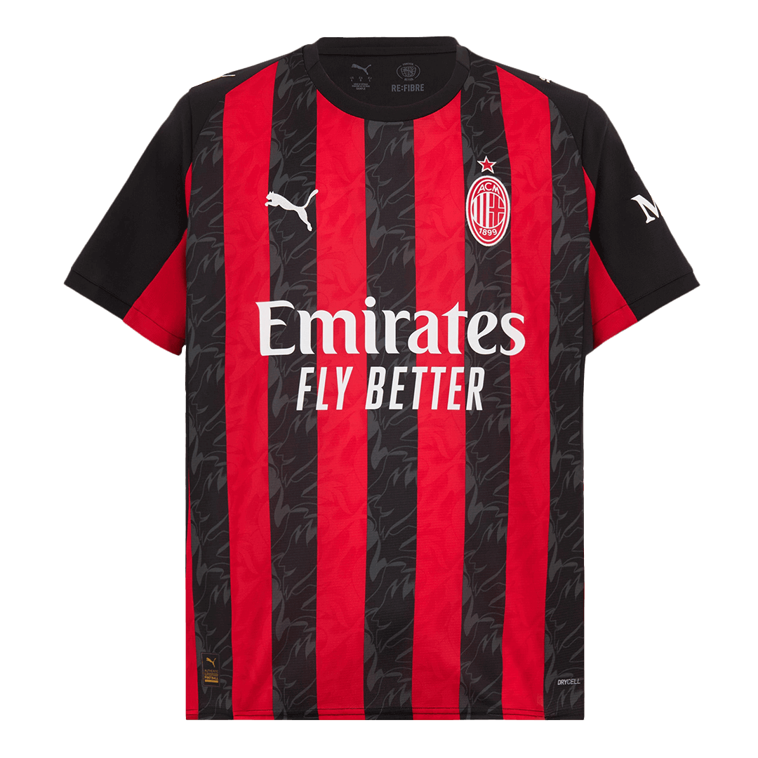 RAFA LEÃO #10 AC Milan Otthoni Soccer Mez 2025/26 Piros&Fekete