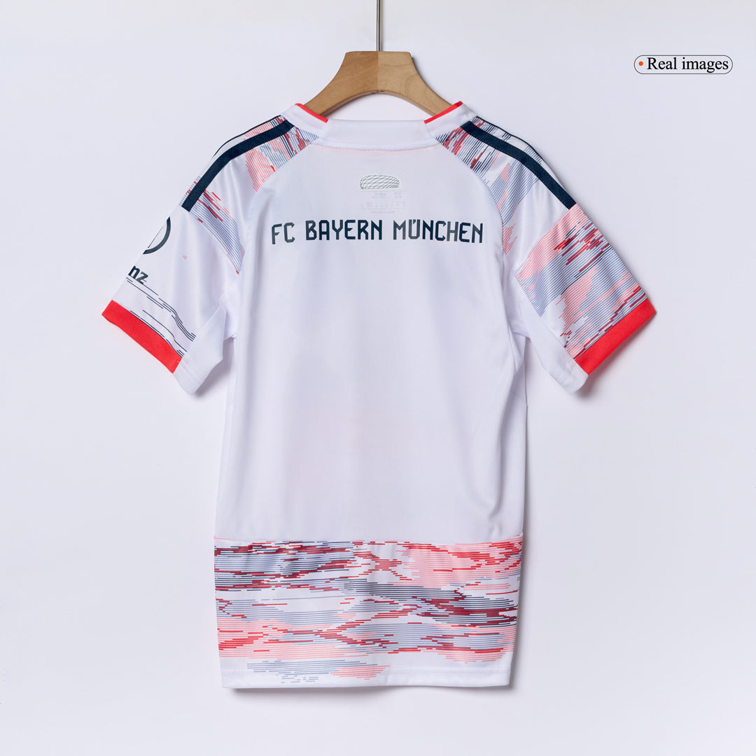 Gyerekek Bayern Munich Idegenbeli Soccer Mez Készlet(Mez+Rövidnadrág) 2025/26 Fehér