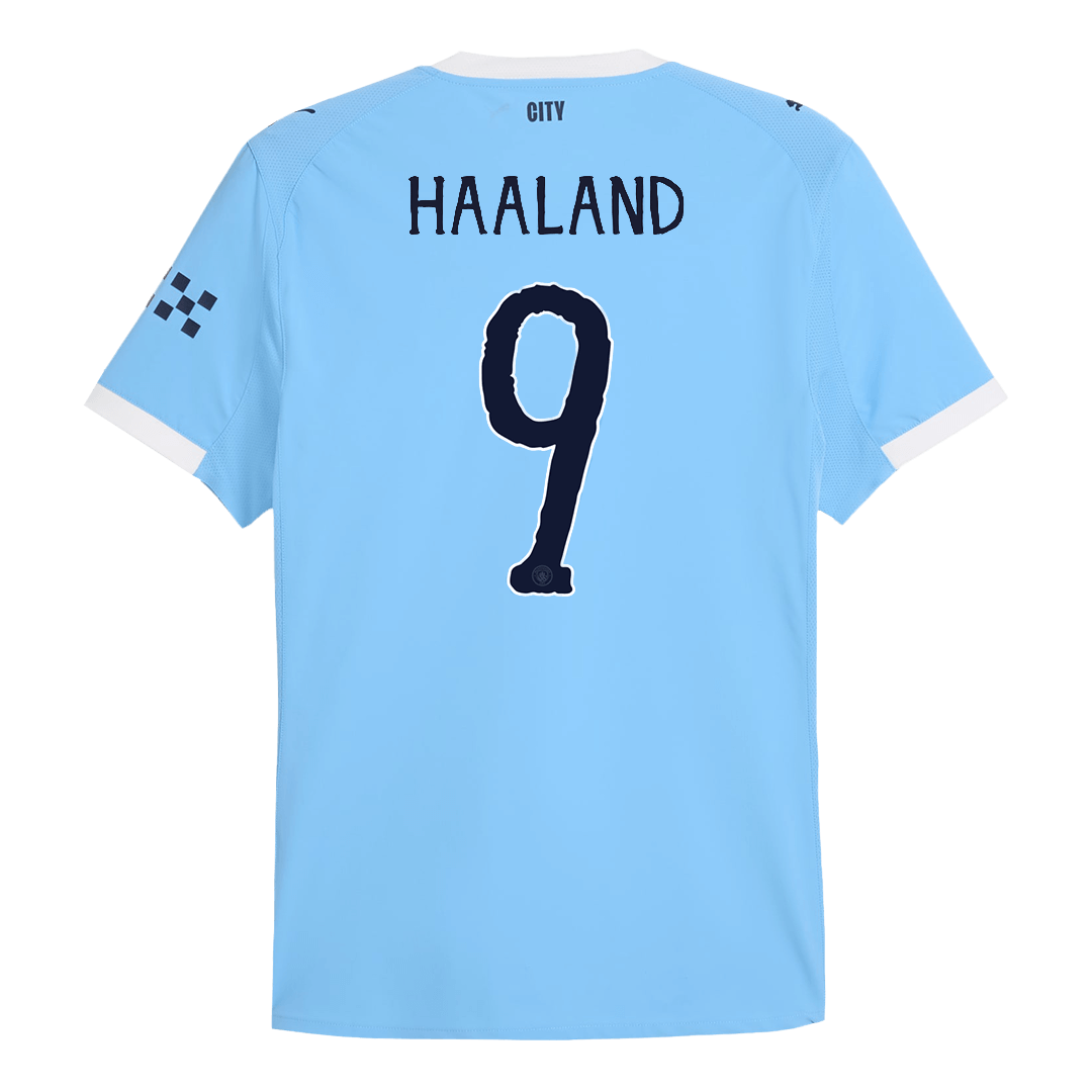 HAALAND #9 Manchester City Játékos Otthon Mez 2025/26 Kék