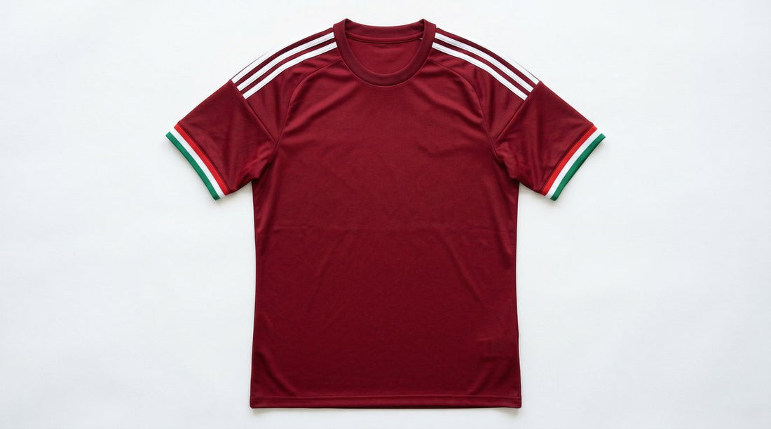 Magyar válogatott 2026-os Adidas hazai mez bordópiros színben trikolor ujjszegéllyel
