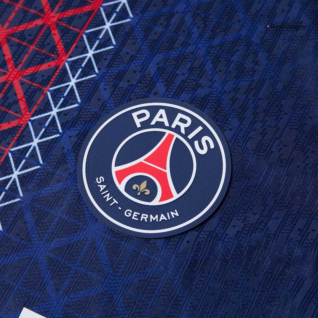 KVARATSKHELIA #7 Hiteles PSG Otthon Soccer Mez 2025/26 Haditengerészet