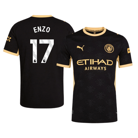 ENZO #17 Manchester City Játékos Verzió Idegenbeli Mez 2026/27 Fekete