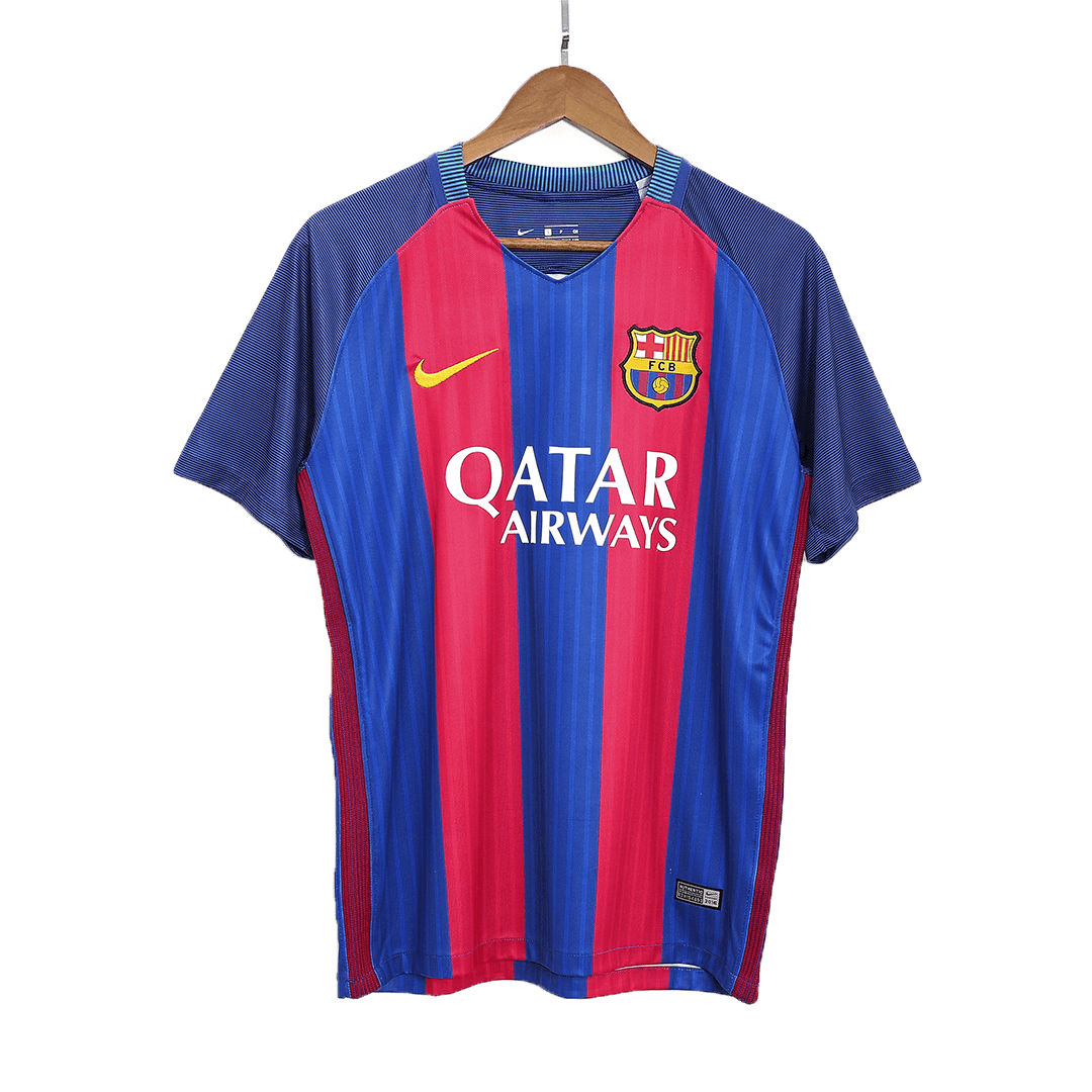 MESSI #10 Barcelona Hazai Retro Futball Mez 2016/17 Piros&Kék