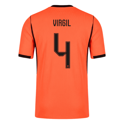 VIRGIL #4 Netherlands Játékos Verzió Hazai Mez Világbajnoki 2026 Narancs