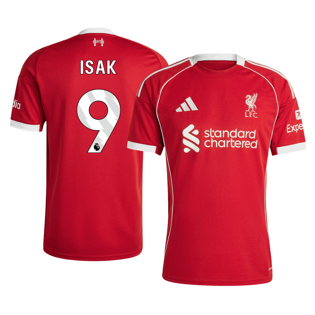 ISAK #9 Liverpool Otthon Futball Mez 2025/26 Piros