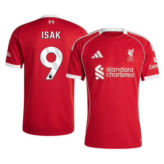 ISAK #9 Liverpool Otthon Futball Mez 2025/26 Piros