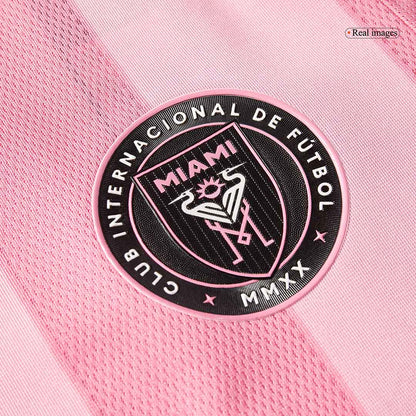 DE PAUL #7 Hiteles Inter Miami CF Otthoni Soccer Mez 2025 Rózsaszín