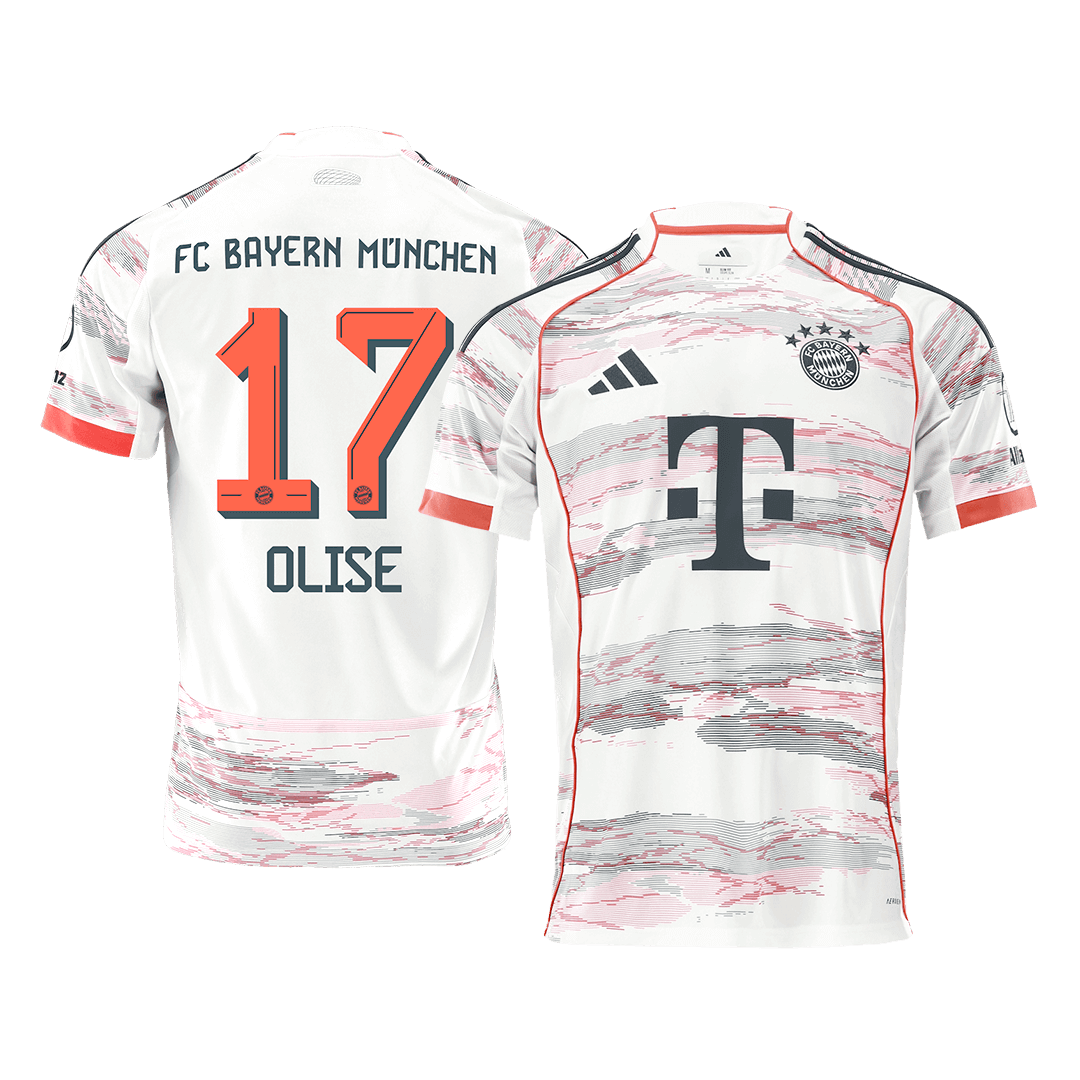 OLISE #17 Bayern Munich Idegenbeli Mez 2025/26 Fehér