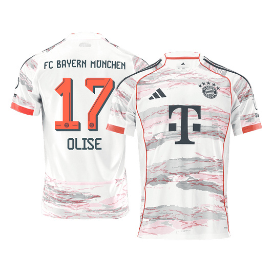 OLISE #17 Bayern Munich Idegenbeli Mez 2025/26 Fehér