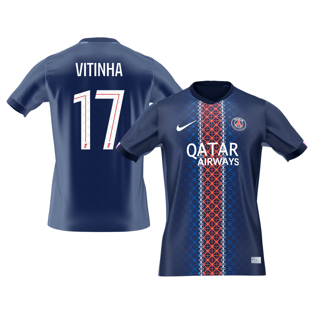 VITINHA #17 PSG
 Otthon Futball Mez 2025/26 Sötétkék