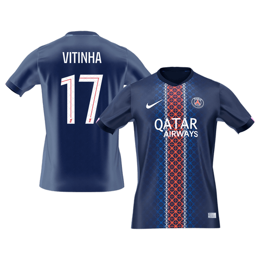 VITINHA #17 PSG
 Otthon Futball Mez 2025/26 Sötétkék