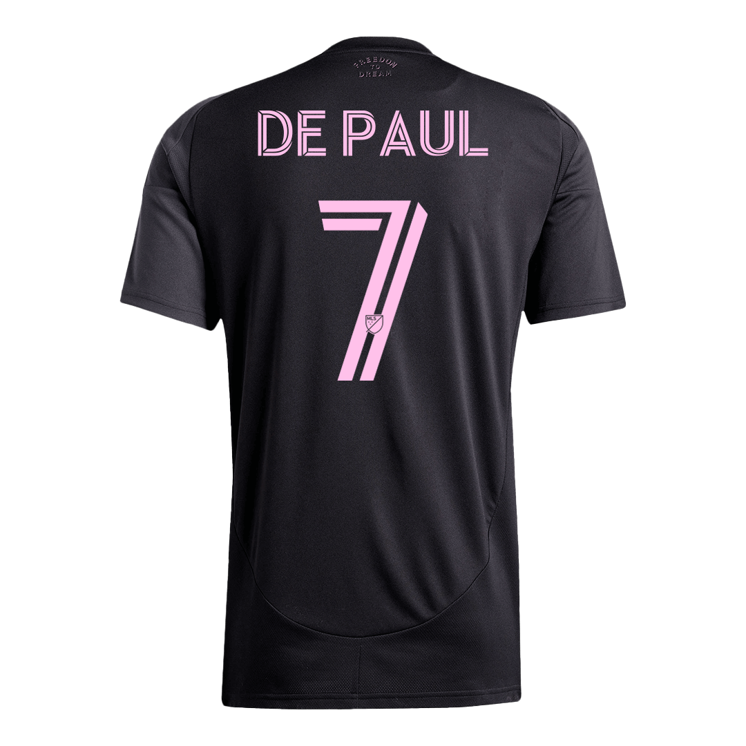 DE PAUL #7 Inter Miami Idegenbeli Soccer Mez 2025 Fekete&Szürke
