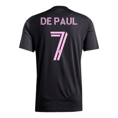DE PAUL #7 Inter Miami Idegenbeli Soccer Mez 2025 Fekete&Szürke