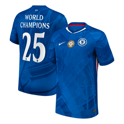 WORLD CHAMPIONS #25 Chelsea Otthon Soccer Mez 2025/26 Kék - with chest badge