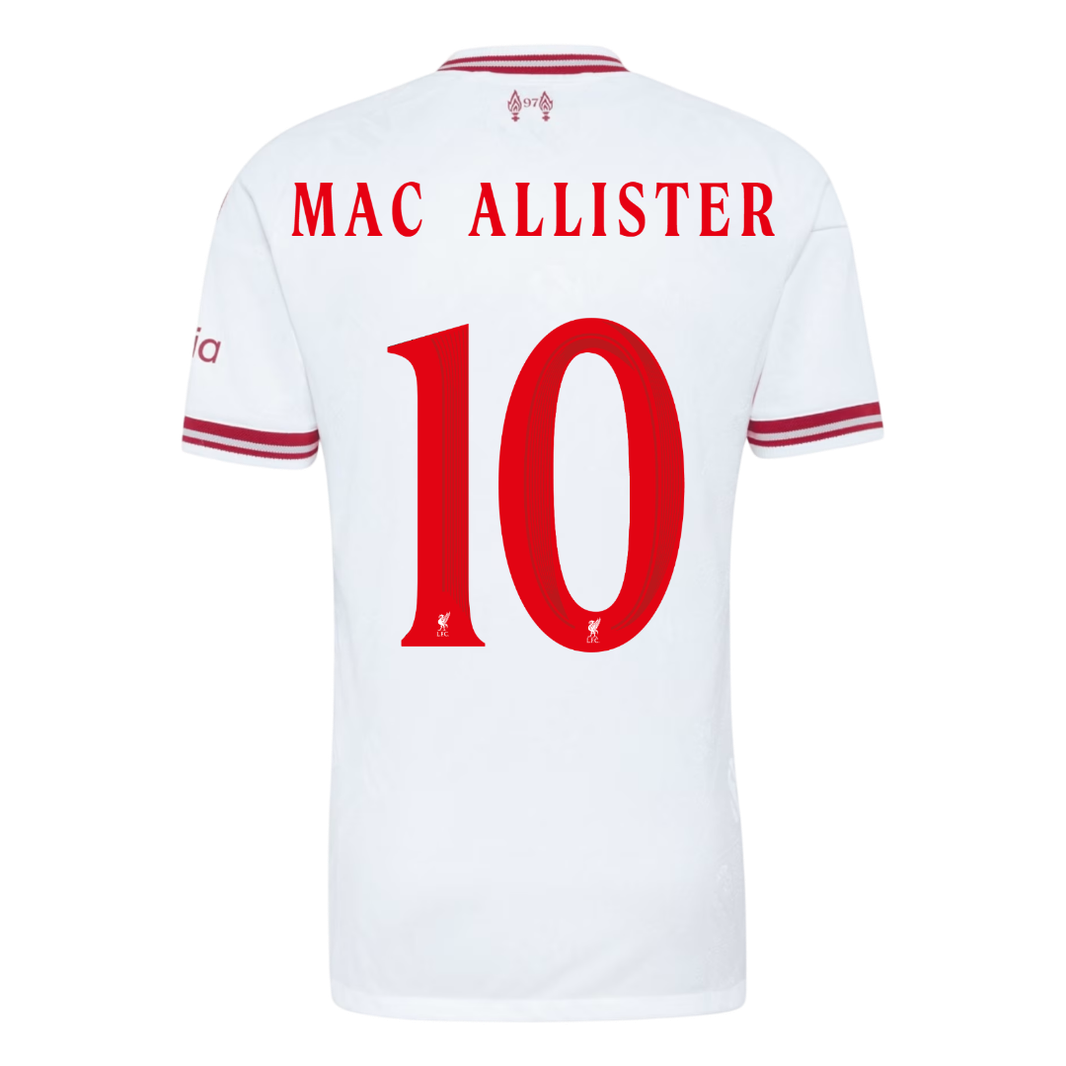 MAC ALLISTER #10 Liverpool Játékos Verzió Idegenbeli Mez 2026/27 Fehér - UCL