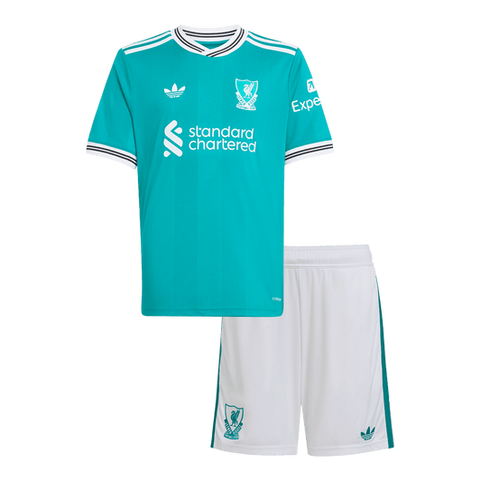 Liverpool Gyerek Harmadik Készlet(Mez+Nadrág) 2025/26 Zöld