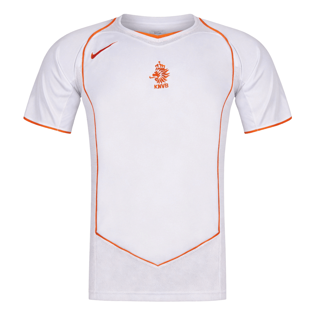 Netherlands Idegenbeli Retro Futball Mez 2004 Fehér
