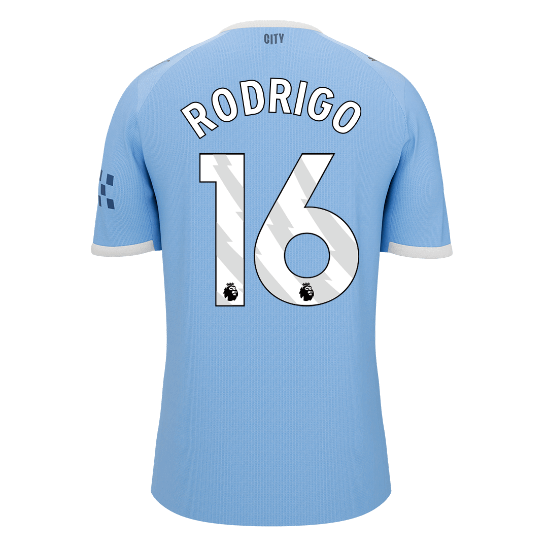 RODRIGO #16 Manchester City Otthoni Futball Mez 2025/26 Kék