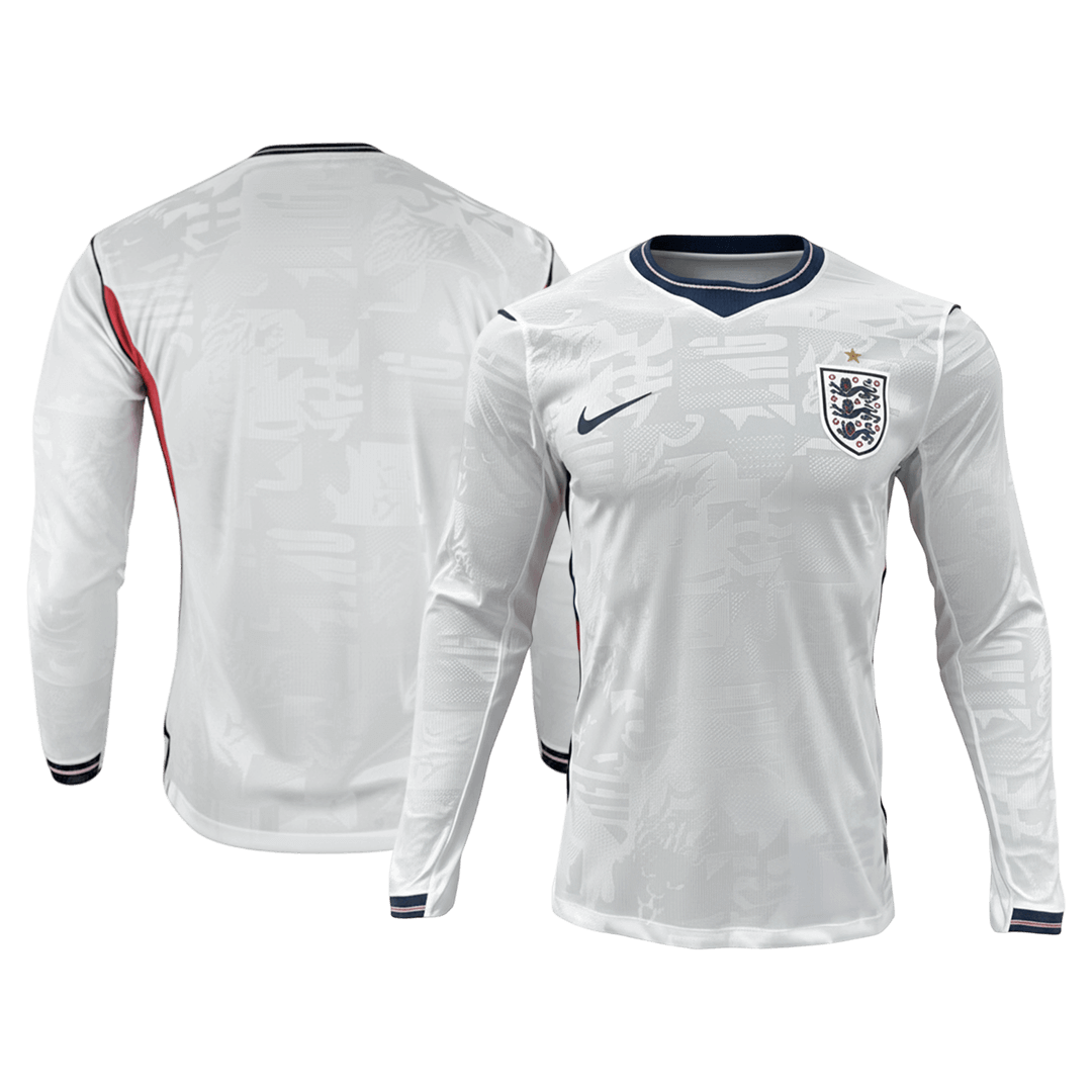 England Hazai Hosszú Ujjú Játékos Világbajnoki Mez 2026 Fehér