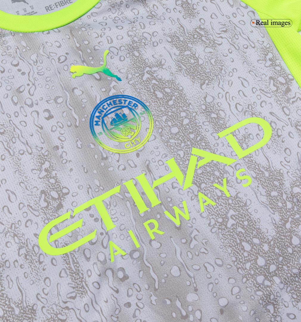 Manchester City Gyerek Harmadik Készlet(Mez+Nadrág+Zokni) 2025/26 Szürke