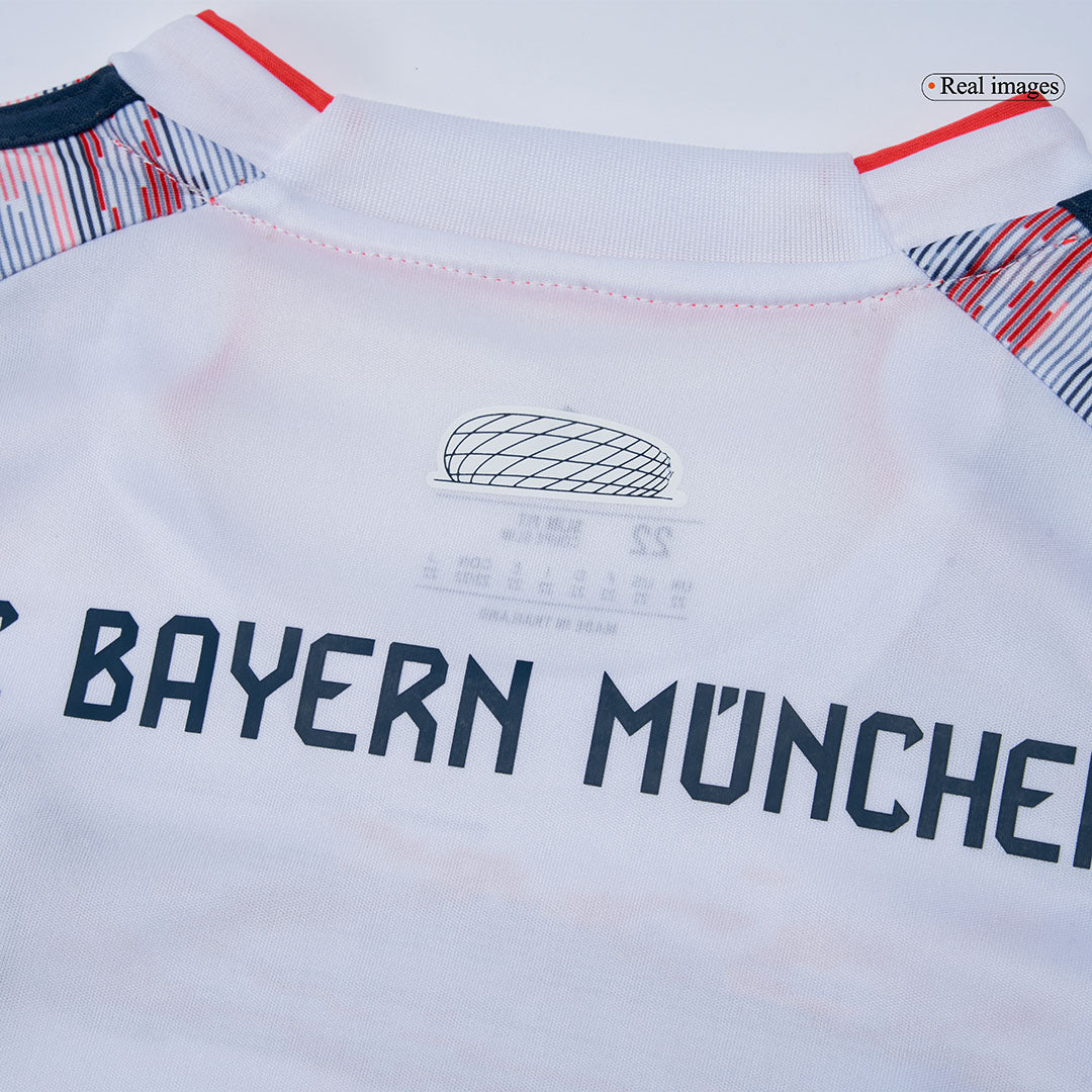 Gyerekek  Bayern Munich Idegenbeli Soccer Mez Készlet(Mez+Rövidnadrág) 2025/26 Fehér