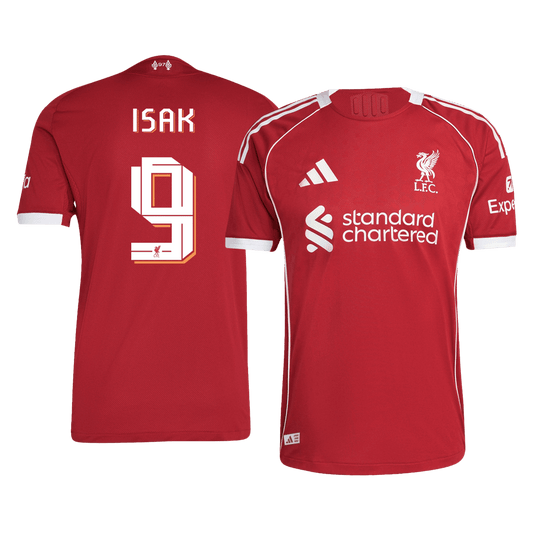 ISAK #9 Liverpool Játékos Otthoni Mez 2025/26 Piros - UCL