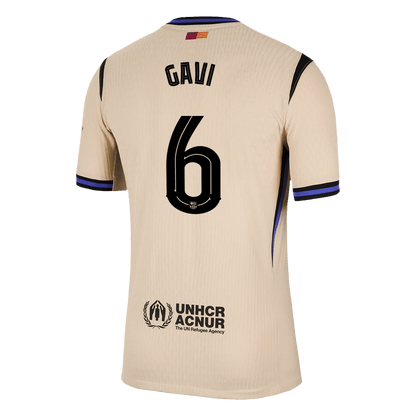 GAVI #6 Játékos Barcelona Idegenbeli Soccer Mez 2025/26 Sárga - UCL