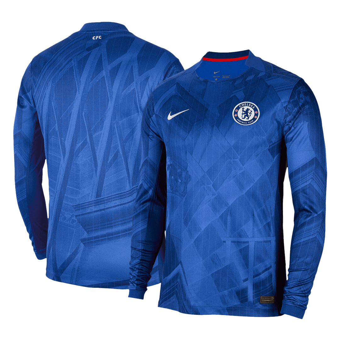 Chelsea Otthon Hosszú Ujjú Soccer Mez 2025/26 Kék